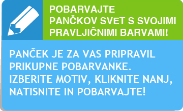 Panček je za vas pripravil prikupne pobarvanke. Izberite svoj motiv, kliknite nanj, natisnite in pobarvajte!